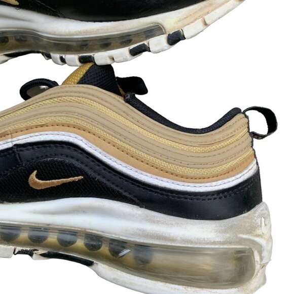 NIKE Air Max 97 Metallic Gold Black White Size 5 - Picture 5 of 13